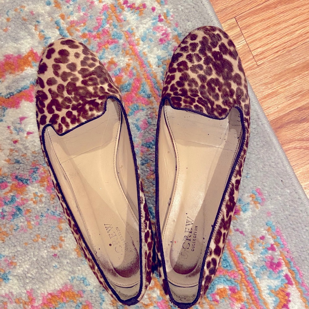 JCrew Collection leopard calf hair ballet flat